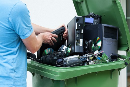 Recycling center in Tottenham handling furniture waste